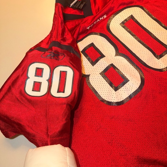 Boys Vintage Andre Johnson #80 Red Jersey L 14-16 - Picture 7 of 8
